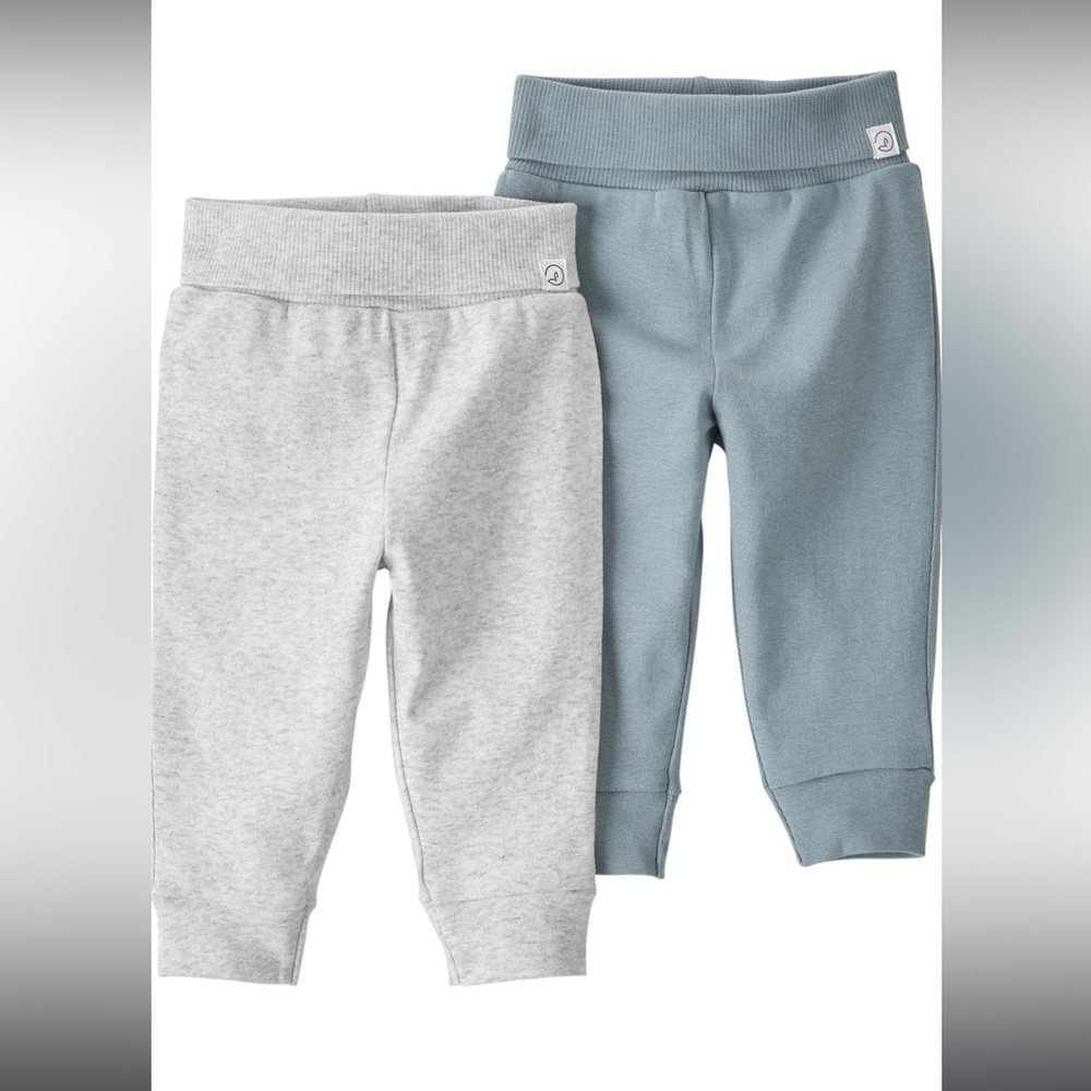 NWT little planet by carter's Baby 2-Pack Organic Cotton Terry Pants